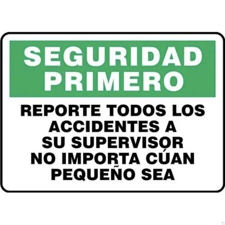 Accuform OSHA SAFETY FIRST Safety Sign SHMGNF984XP SHMGNF984XP